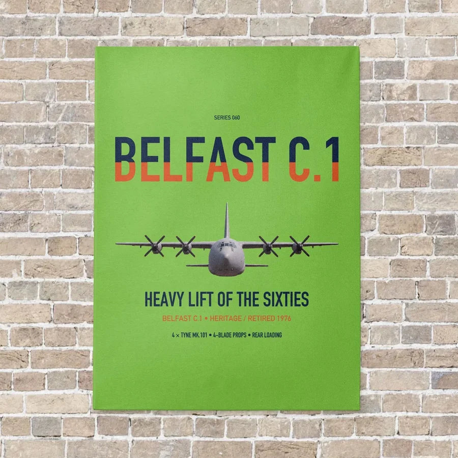 Short Belfast C.1 vertical canvas print - no frame - light green background