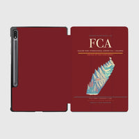 Thumbnail for Glacier Park International Airport (FCA) design on dark red samsung tablet tablet case