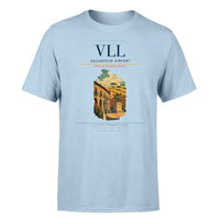 Thumbnail for Valladolid Airport (VLL) T-Shirt single-side front print in Light Blue | valladolid-airport-vll-double-side-t-shirt