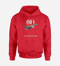 Thumbnail for SEPECAT Jaguar GR1 design on red double-side hoodie, single-side print