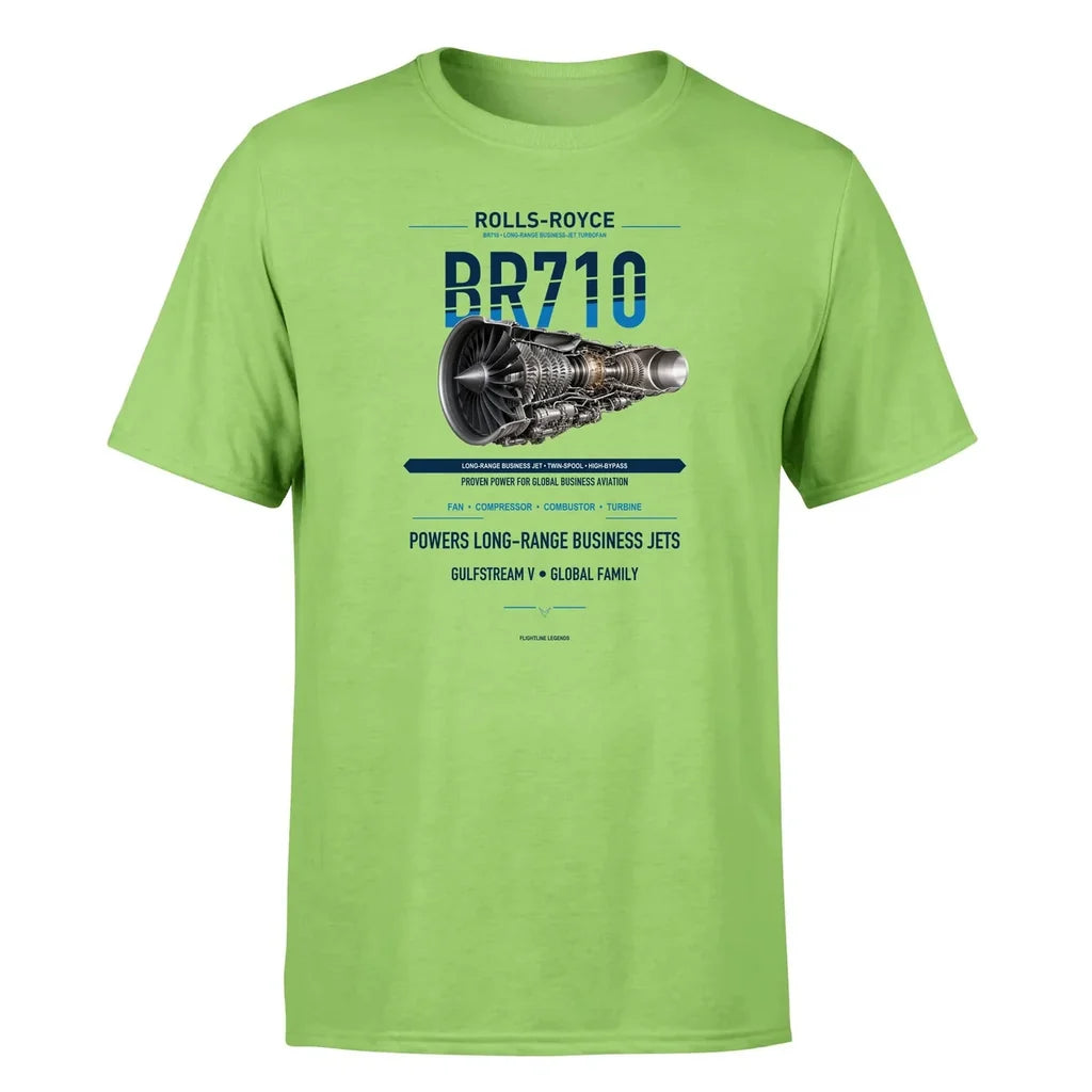 BR710 design on light green single side