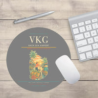 Thumbnail for Rach Gia Airport (VKG) design on gray round mouse pad