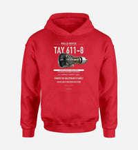 Thumbnail for TAY 611-8 design on red hoodie single side