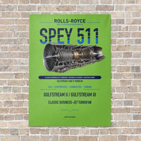 Thumbnail for SPEY 511 vertical canvas print - no frame - light green background