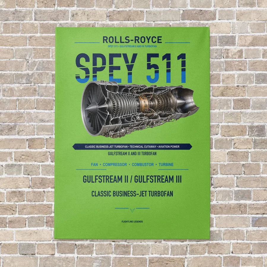 SPEY 511 vertical canvas print - no frame - light green background