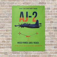 Thumbnail for AJ-2 Savage Tanker vertical canvas print - no frame - light green background