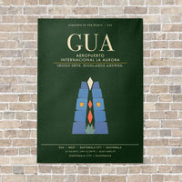 Thumbnail for Aeropuerto Internacional La Aurora GUA - Canvas Framed - Dark Green