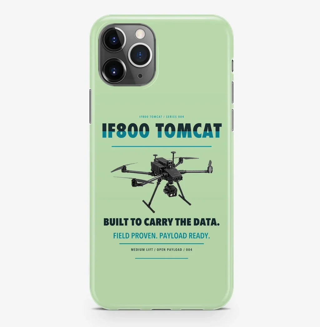 Inspired Flight IF800 Tomcat Case ProMax design on light green iphone case promax