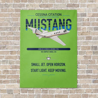 Thumbnail for Cessna Citation Mustang vertical canvas print - no frame - light green background