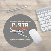 Thumbnail for C-37B Global Command Link design on gray round mouse pad