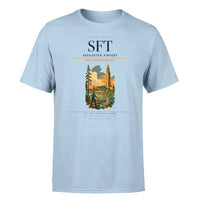 Thumbnail for Skellefteå Airport (SFT) T-Shirt single-side front print in Light Blue | skellefteå-airport-sft-double-side-t-shirt