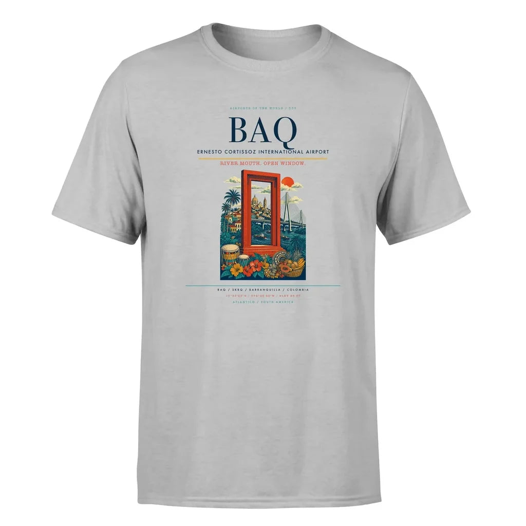 Barranquilla Airport (BAQ) Premium T-Shirt Light Gray