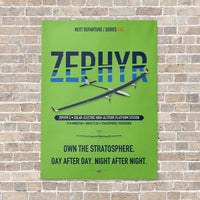 Thumbnail for Airbus Zephyr S vertical canvas print - no frame - light green background
