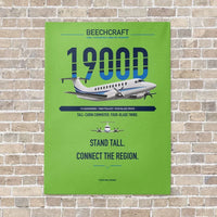 Thumbnail for Beechcraft 1900D vertical canvas print - no frame - light green background