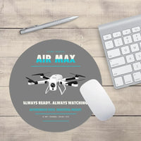 Thumbnail for Percepto Air Max design on gray round mouse pad