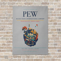 Thumbnail for Bacha Khan International Airport PEW - Canvas No Frame - Light Gray