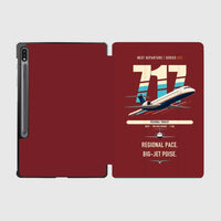 Thumbnail for Boeing 717-200 design on dark red samsung tablet tablet case