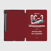 Thumbnail for Douglas DC-3 design on dark red samsung tablet tablet case