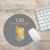 Thumbnail for Central Nebraska Regional Airport (GRI) design on gray round mouse pad