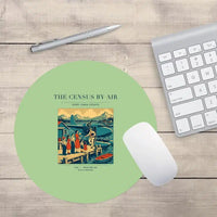 Thumbnail for VINTAGE G4416 - The Census By Air - Designed Mouse Pads design on lightgreen round