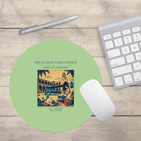 Thumbnail for VINTAGE G4336 - The Starlit Caravanserai - Designed Mouse Pads design on lightgreen round