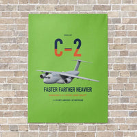 Thumbnail for Kawasaki C-2 vertical canvas print - no frame - light green background