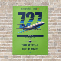 Thumbnail for Boeing 727-200 vertical canvas print - no frame - light green background