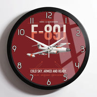 Thumbnail for F-89J Scorpion design on dark red framed wall clock