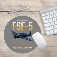 Thumbnail for F6F-5 Hellcat design on gray round mouse pad