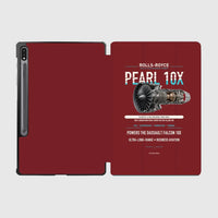 Thumbnail for PEARL 10X design on dark red samsung tablet tablet case