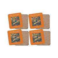 Thumbnail for The Prop Shop - Designed Coasters design on orange 4-pieces-set