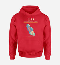 Thumbnail for Hilo International Airport (ITO) design on red hoodie single-side print