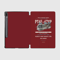 Thumbnail for PT6E-67XP design on dark red samsung tablet tablet case