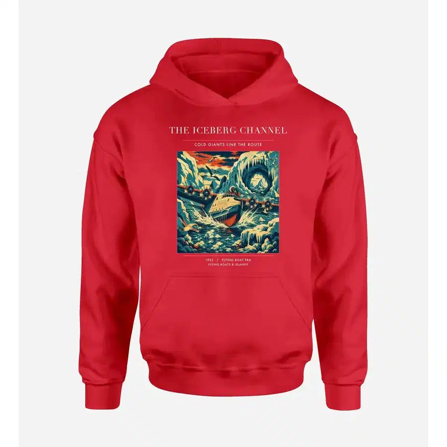 VINTAGE G4276 - The Iceberg Channel - Premium Hoodie design on red premium