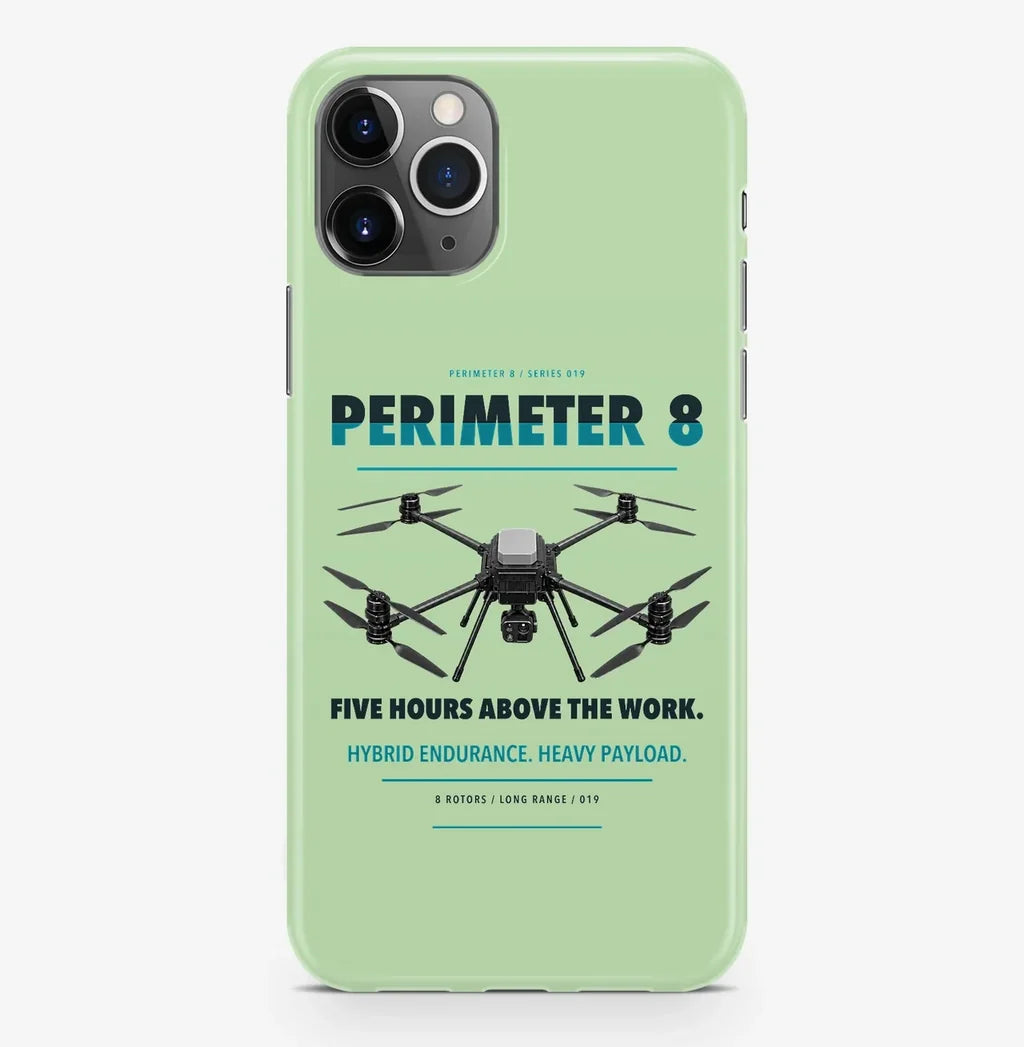 Skyfront Perimeter 8 Case ProMax design on light green iphone case promax