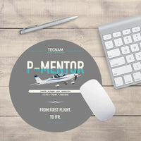 Thumbnail for Tecnam P-Mentor design on gray round mouse pad
