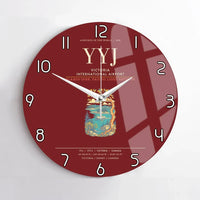 Thumbnail for Victoria International Airport YYJ Wall-Clock No-Frame - Dark Red