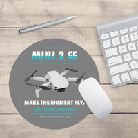 Thumbnail for DJI Mini 2 SE design on gray round mouse pad