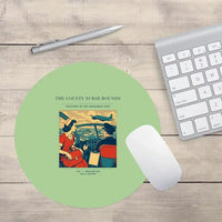 Thumbnail for VINTAGE G4481 - The County Nurse Rounds - Designed Mouse Pads design on lightgreen round