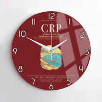 Thumbnail for Corpus Christi International Airport CRP Wall-Clock No-Frame - Dark Red
