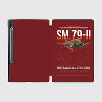 Thumbnail for Savoia-Marchetti SM.79-II Sparviero design on dark red samsung tablet tablet case