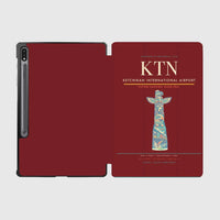 Thumbnail for Ketchikan International Airport (KTN) design on dark red samsung tablet tablet case