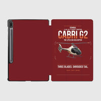 Thumbnail for Guimbal Cabri G2 design on dark red samsung tablet tablet case