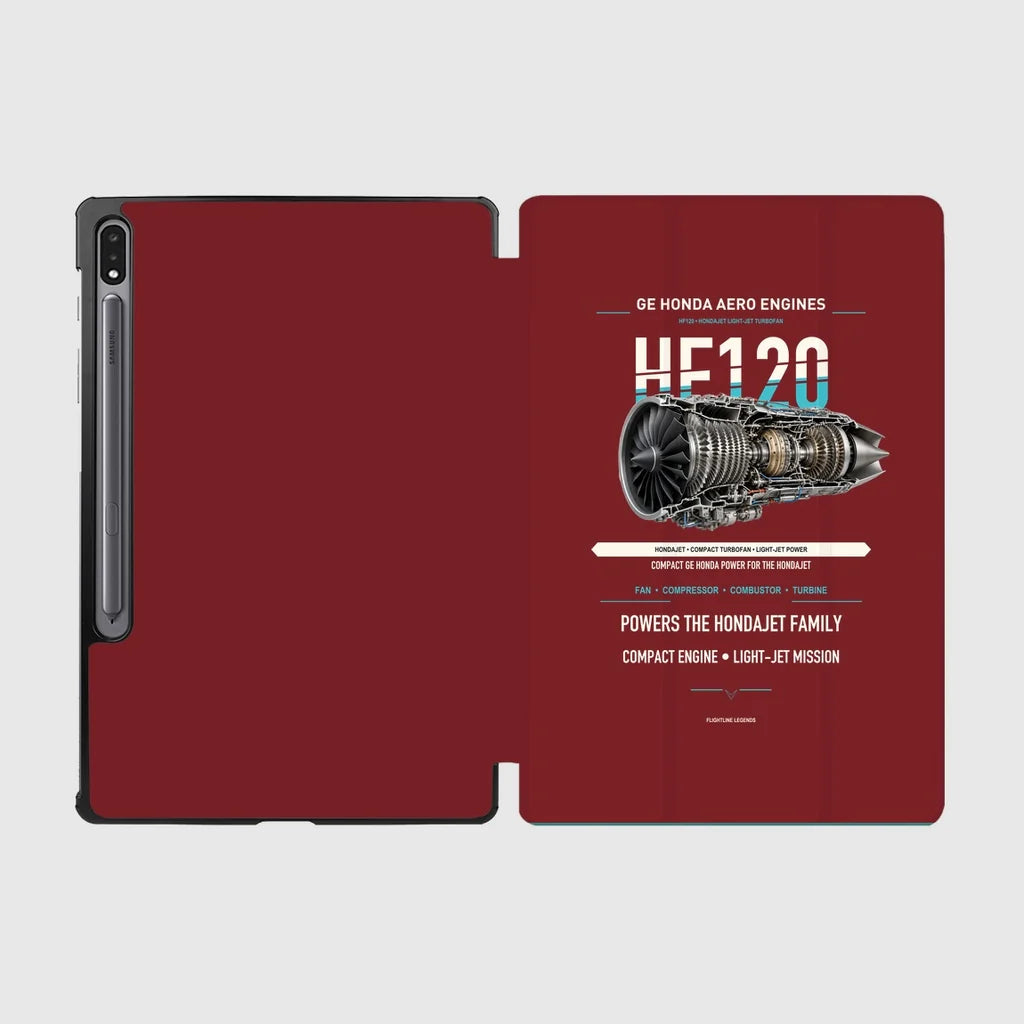 HF120 design on dark red samsung tablet tablet case