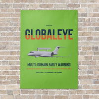 Thumbnail for Saab GlobalEye vertical canvas print - no frame - light green background