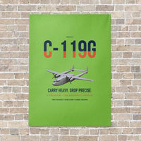 Thumbnail for C-119G Flying Boxcar vertical canvas print - no frame - light green background