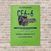Thumbnail for CF6-6 vertical canvas print - no frame - light green background