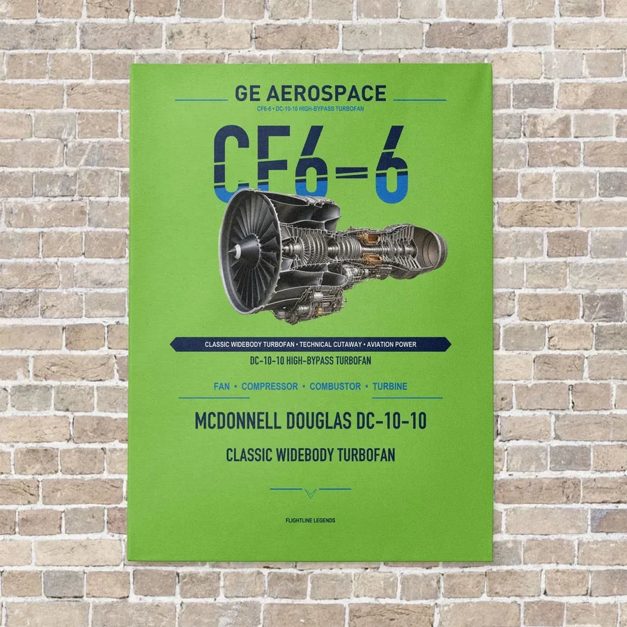 CF6-6 vertical canvas print - no frame - light green background