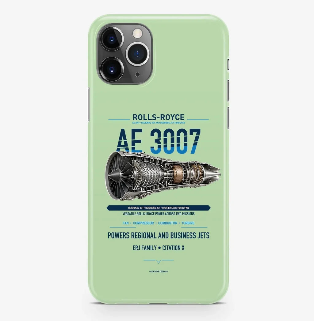 AE 3007 Case ProMax design on light green iphone case promax