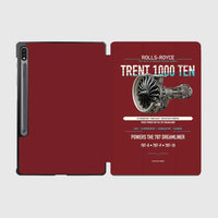 Thumbnail for TRENT 1000 TEN design on dark red samsung tablet tablet case